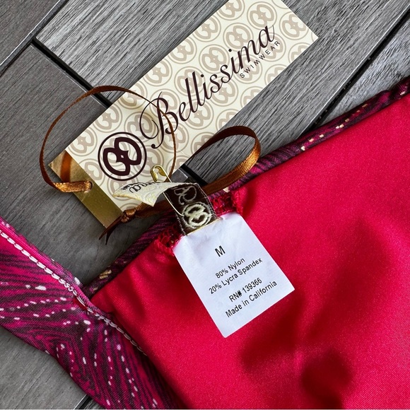 Bellisima Monte Carlo Bikini Top with Gold Rings | NWT | Size: Medium - Picture 3 of 4